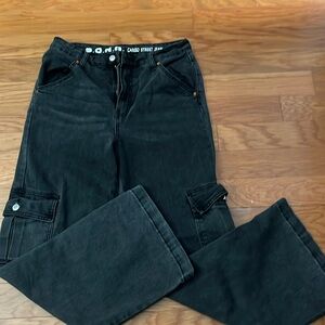 S.O.N.G black cargo street Jeans